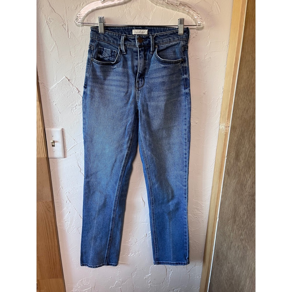 Unpublished High Rise Straight Leg Blue‎ Denim Jeans Women's 25